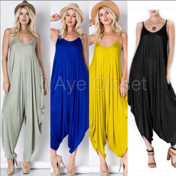 Pants - Harem jumpsuit oversized loose fit jumpsuit